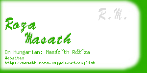 roza masath business card